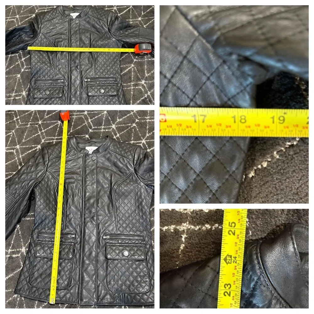 Isaac Mizrahi Live! Zip Front Quilted Leather Jacket with Pockets